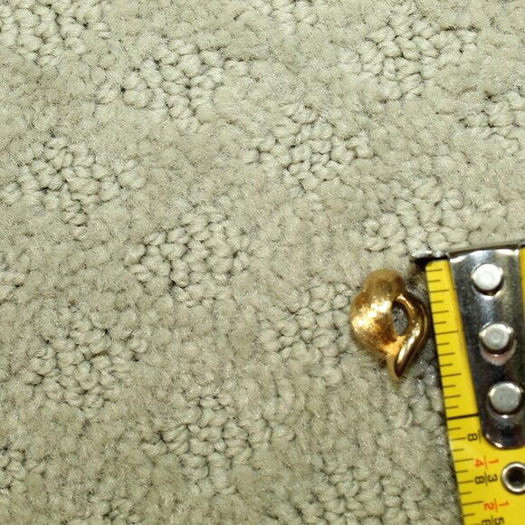 Vintage Christian Dior Smooth and Textured Gold Tone Pierced Earrings Signed COA - Picture 4 of 5